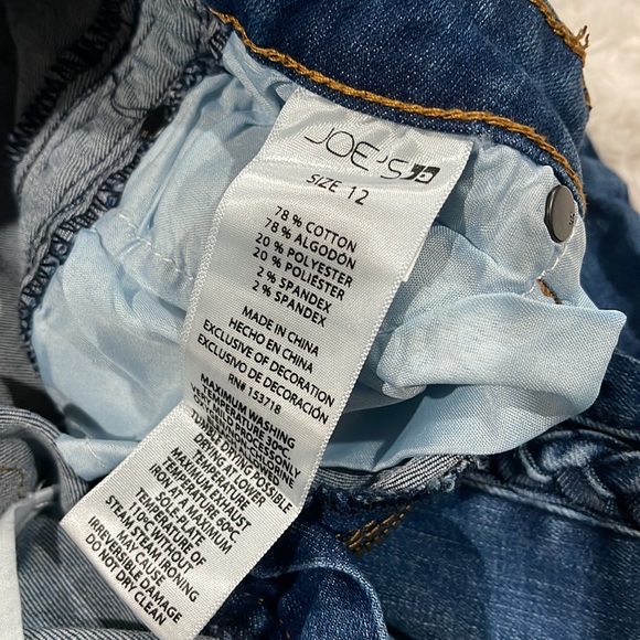 JOE’S Raw Hem Ankle Skinny Jeans kids size 12. In excellent used condition. - Picture 9 of 11